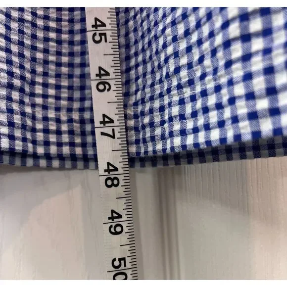 Old Navy Blue Gingham Midi Dress - Picture 11 of 12